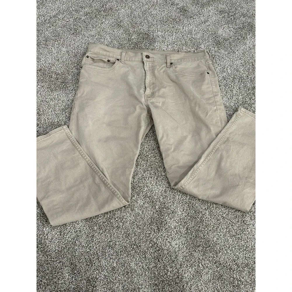 Levis 502 38x32 Pants Mens Light Khaki Tan Straight Leg Lightweight‎